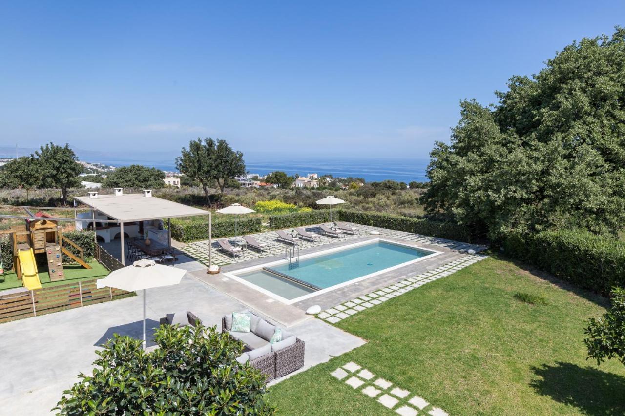 Lux Villa Mia With Heated Pool, 2Km To Beach & Childrens Area! Mikro Metochi Dış mekan fotoğraf