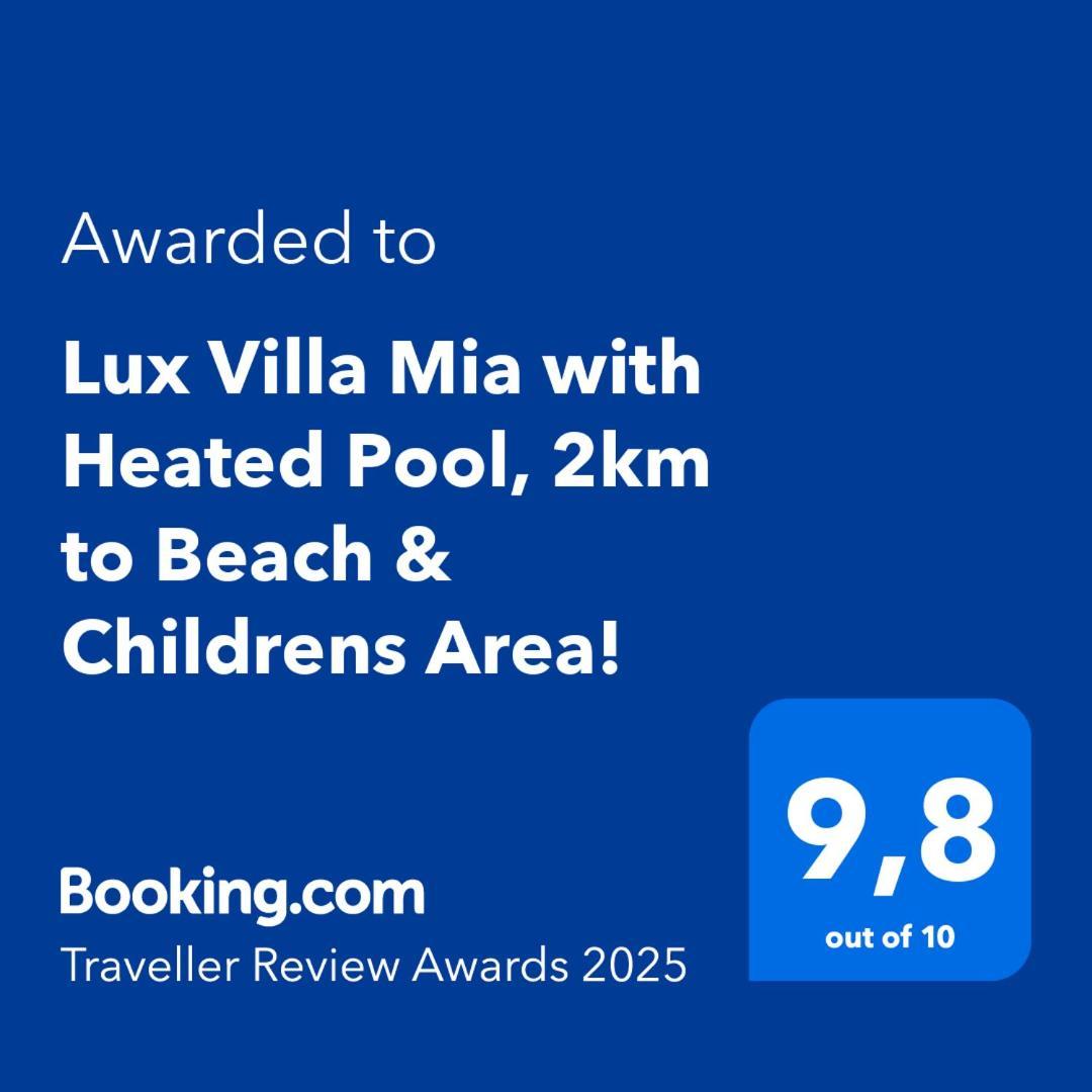 Lux Villa Mia With Heated Pool, 2Km To Beach & Childrens Area! Mikro Metochi Dış mekan fotoğraf